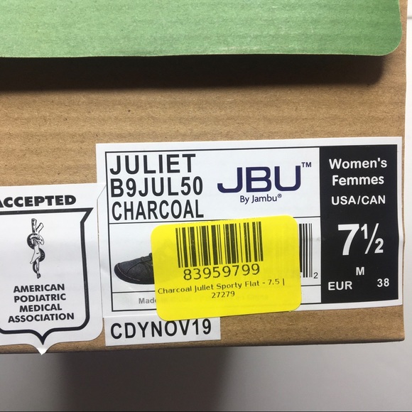 JBU By Jambu Juliet charcoal Mary Jane sandals NIB - Picture 7 of 8
